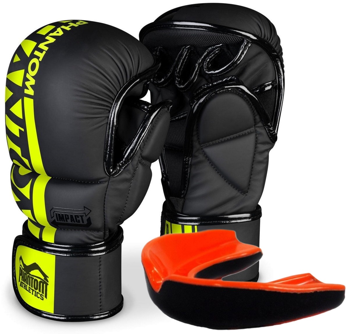 Рукавиці для ММА Phantom APEX Sparring NEON L/XL + капа (PHMMAG2301-LXL ...