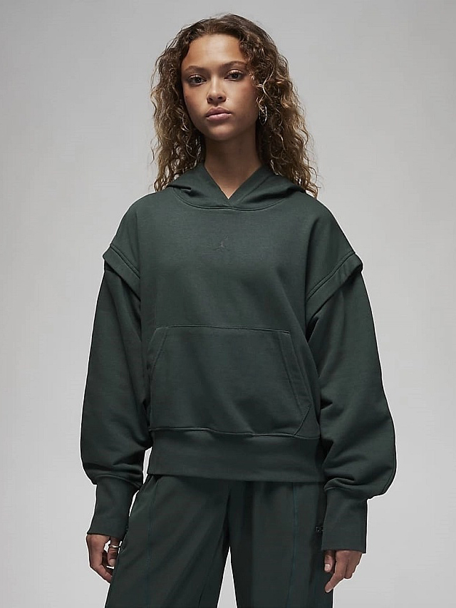 Акція на Худі жіноче Nike W J Spt Fleece Top FB4609-316 M Сіре від Rozetka