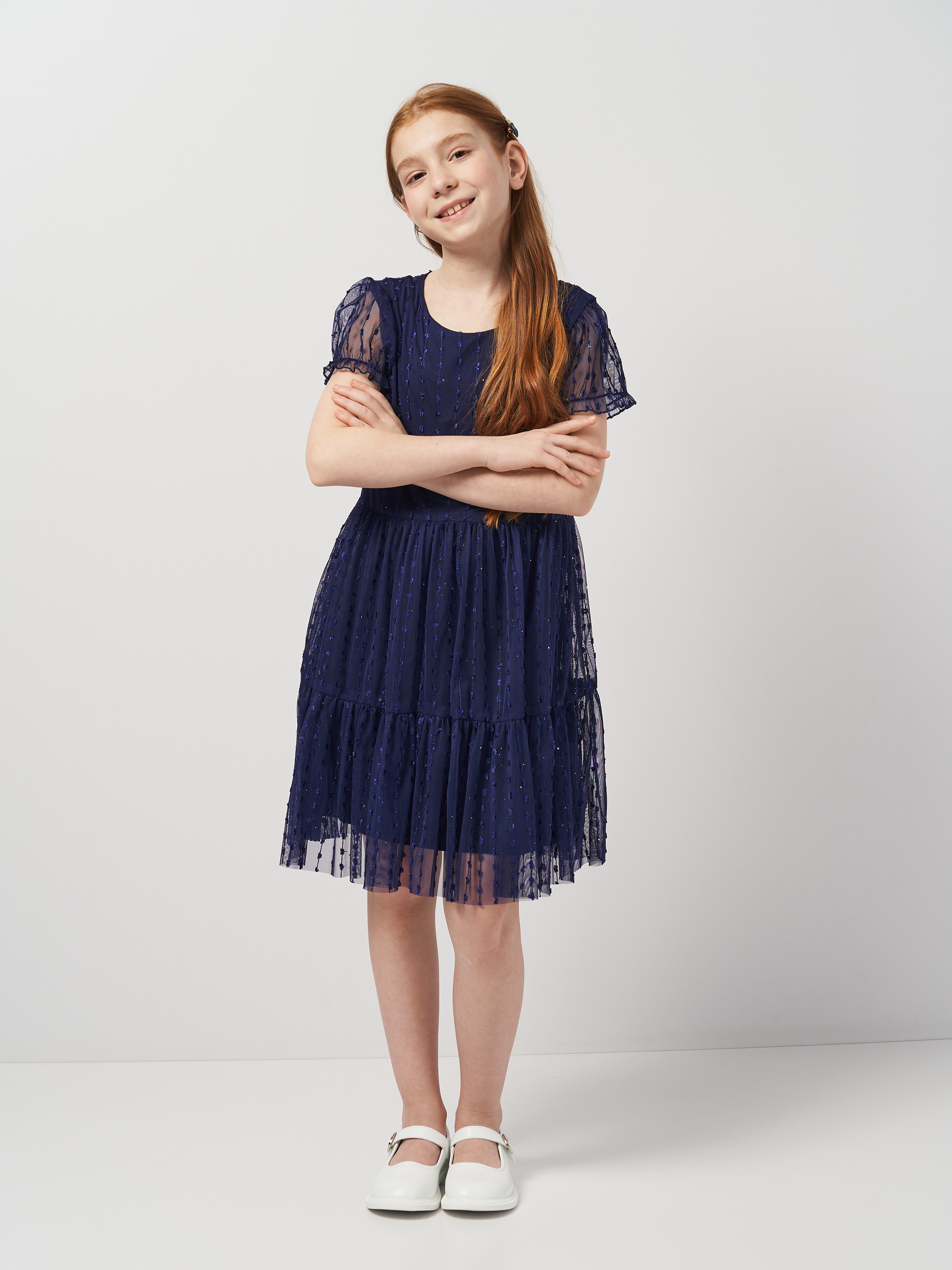Акція на Підліткове літнє плаття для дівчинки Minoti 18PARTY 45 40226TEN 158-164 см Синє від Rozetka