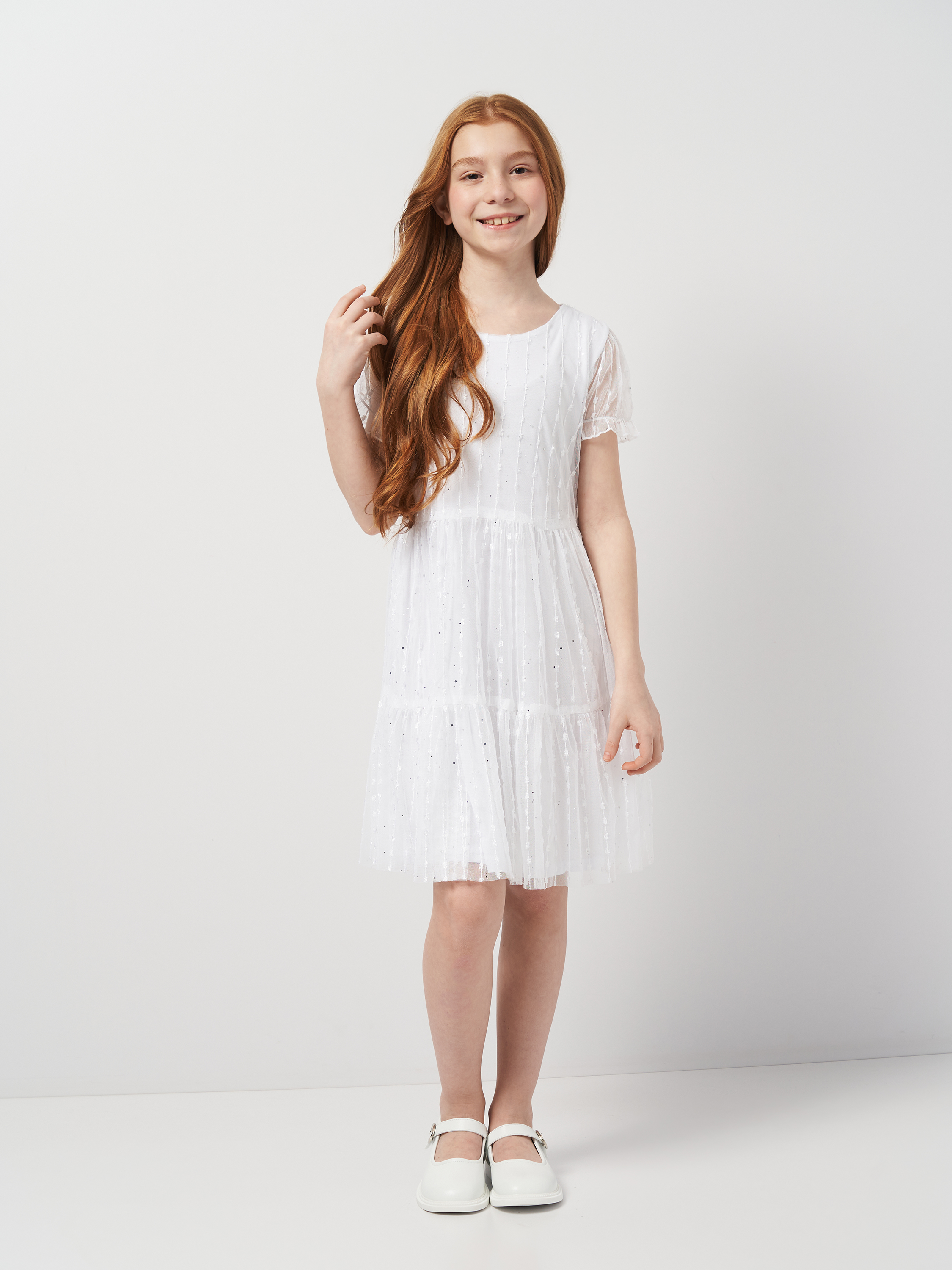 Акція на Дитяче літнє плаття для дівчинки Minoti 18PARTY 47 40228JNR 98-104 см Біле від Rozetka