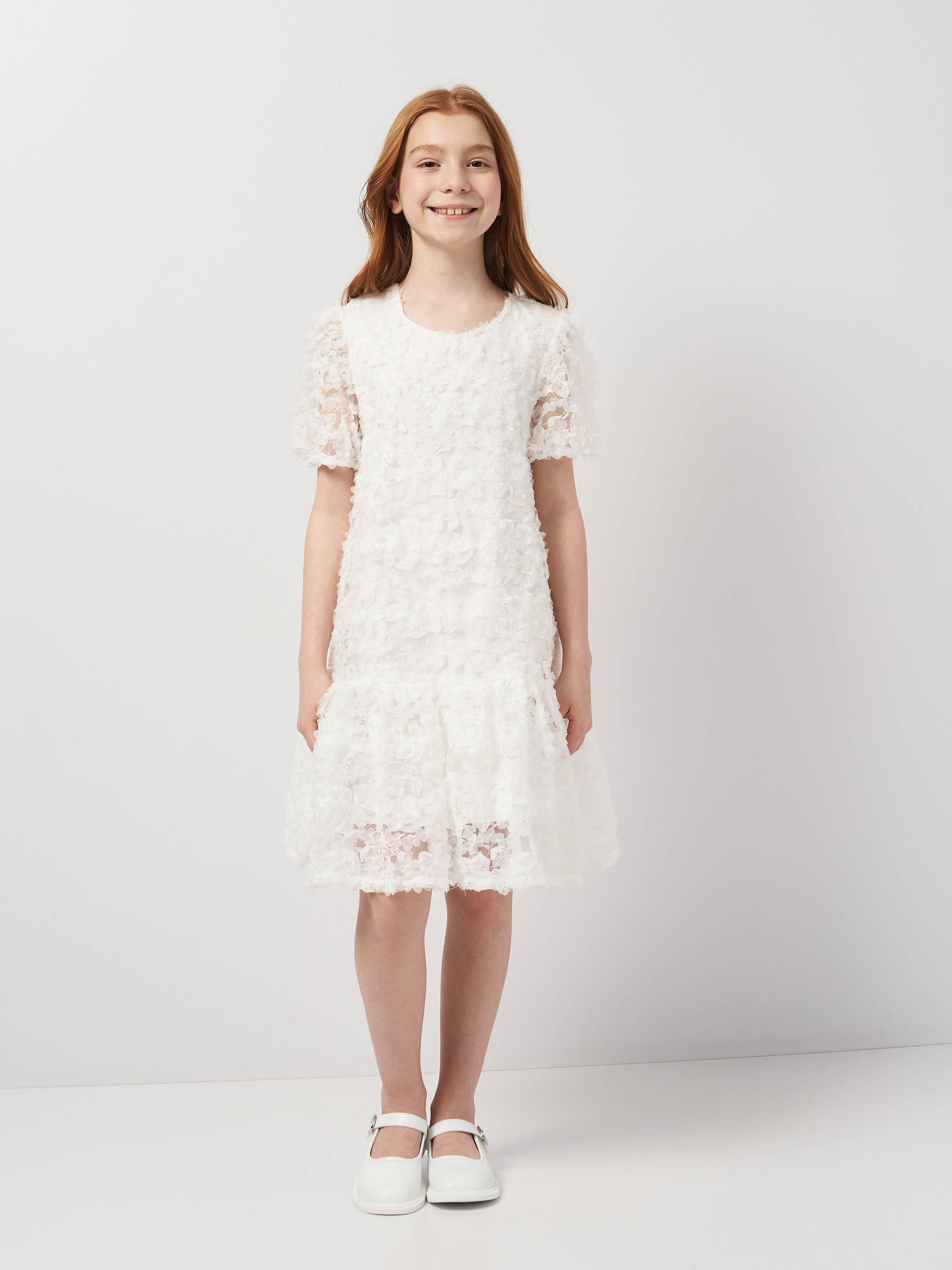 Акция на Дитяче літнє святкове плаття для дівчинки Coccodrillo WC4128204EJG-003 134 см Екрю от Rozetka