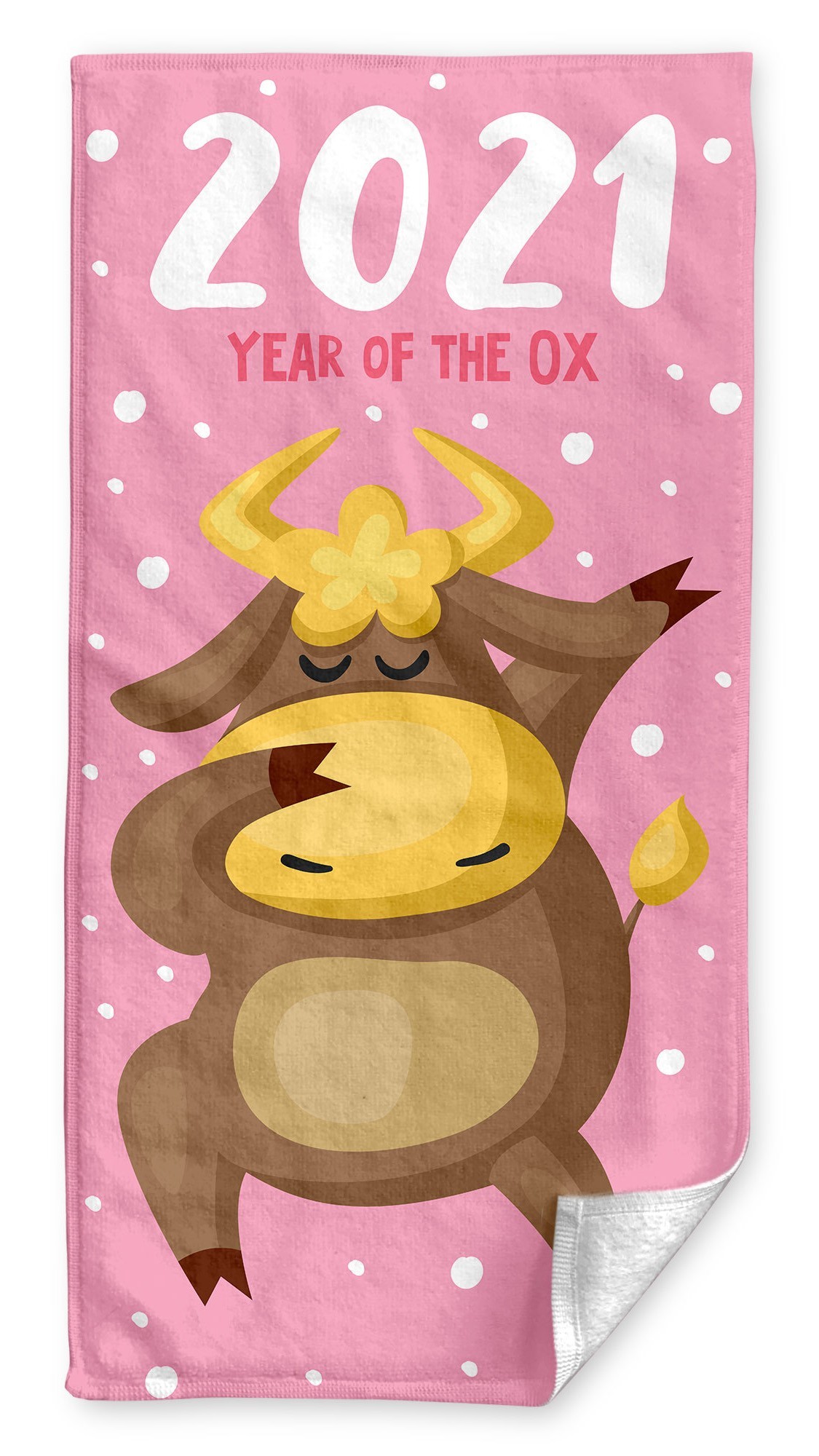 

Полотенце подарочное детское Amatini 2021 Year of the Ox 70х140 см