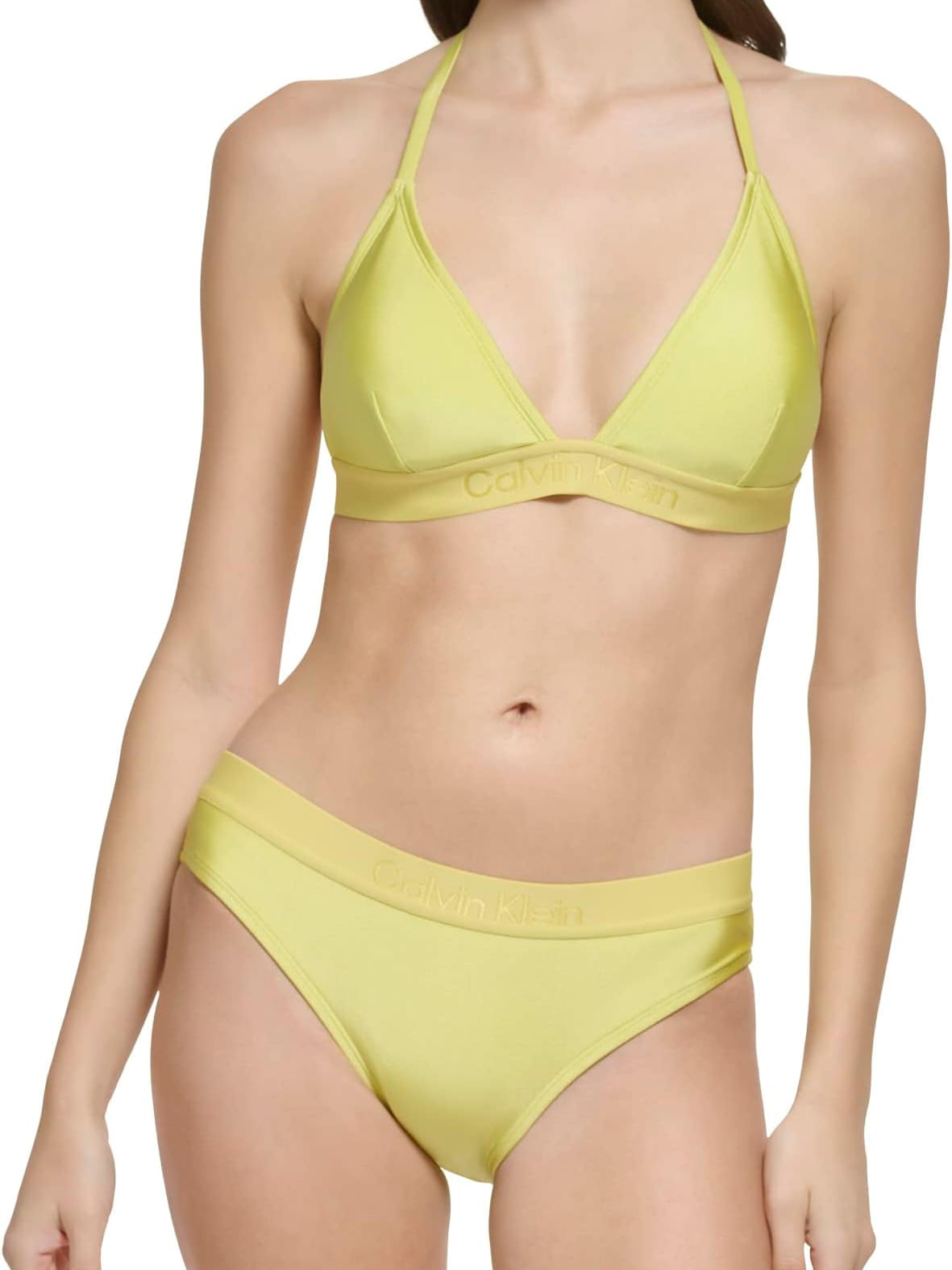 Акція на Роздільний купальник жіночий Calvin Klein Underwear 484618858 M Жовтий від Rozetka