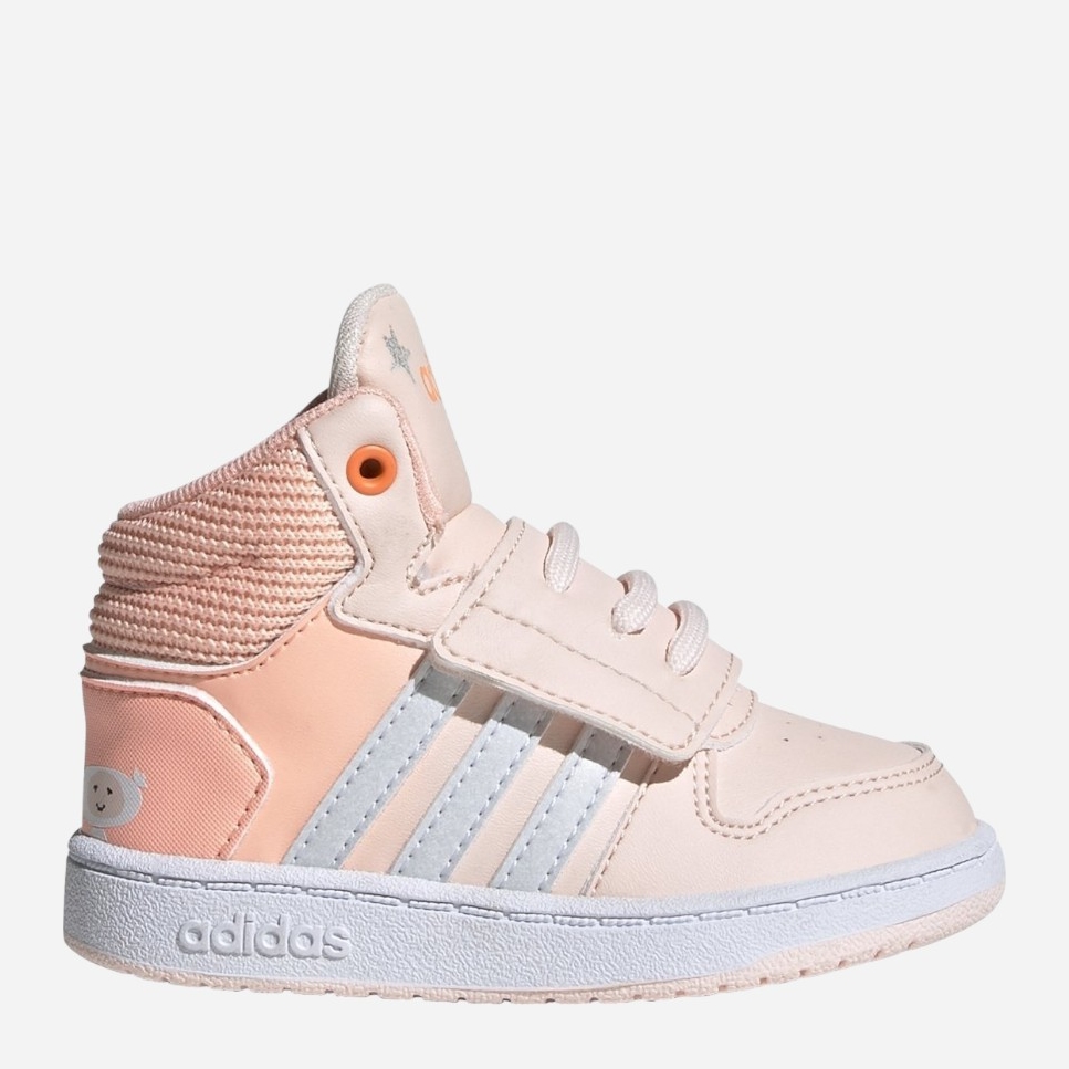 Дитячі високі кросівки для дівчинки adidas Hoops Mid 2.0 I FW4924 25 Персикові від Rozetka на платформі USKIDKA Акція на Дитячі високі кросівки для дівчинки adidas Hoops Mid 2.0 I FW4924 25 Персикові від Rozetka
