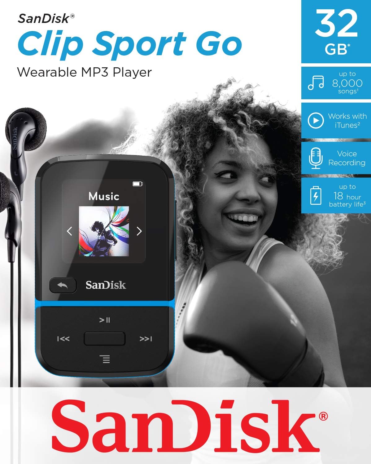 MP3-плеер SanDisk Clip Sport Go 32GB Синий Factory Recertified g1 – фото,  отзывы, характеристики в интернет-магазине ROZETKA от продавца: Red2Shop |  Купить в Украине: Киеве, Харькове, Днепре, Одессе, Запорожье, Львове