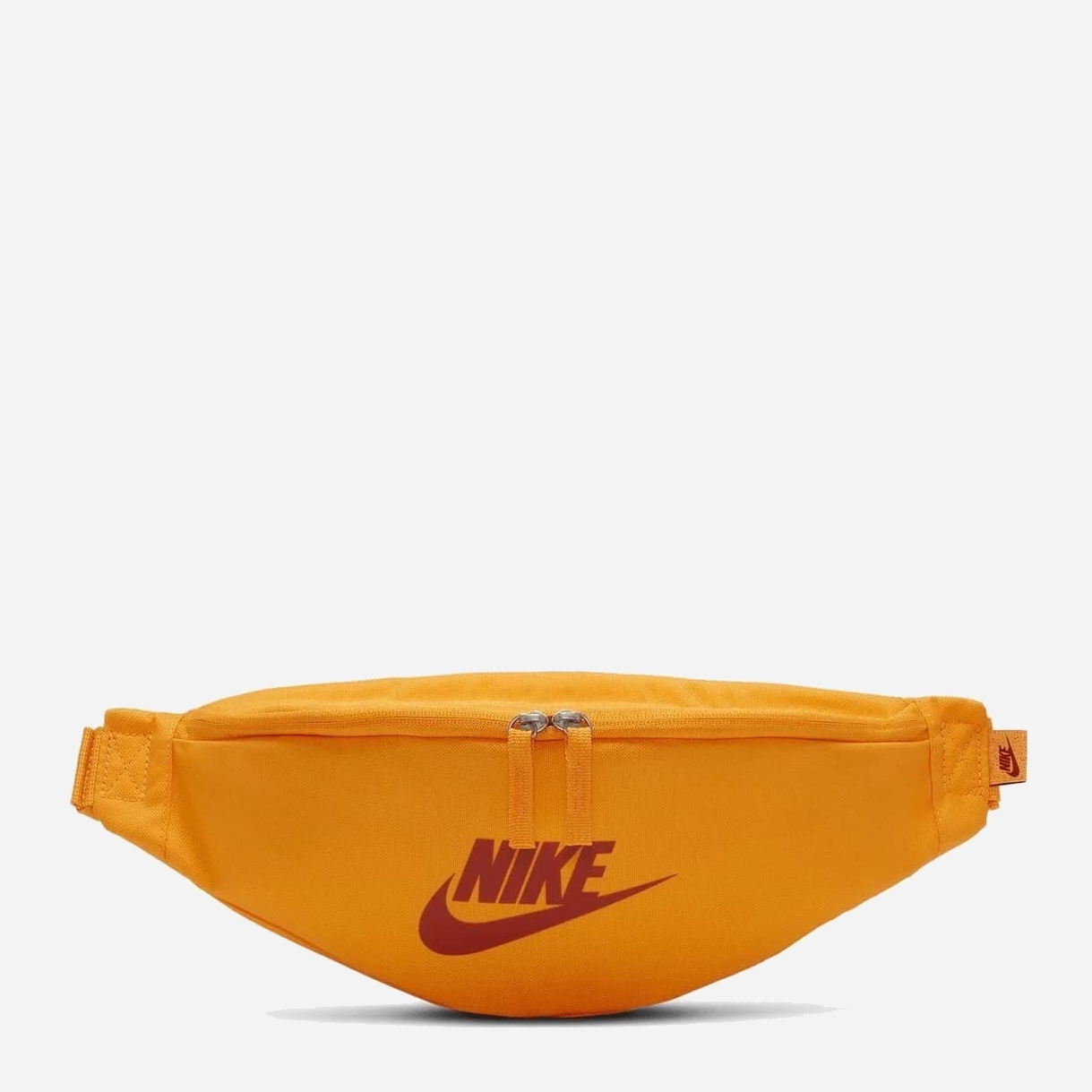 Акція на Сумка спортивна на пояс бананка тканинна велика Nike NK HERITAGE WAISTPACK - FA21 DB0490-717 Помаранчева від Rozetka