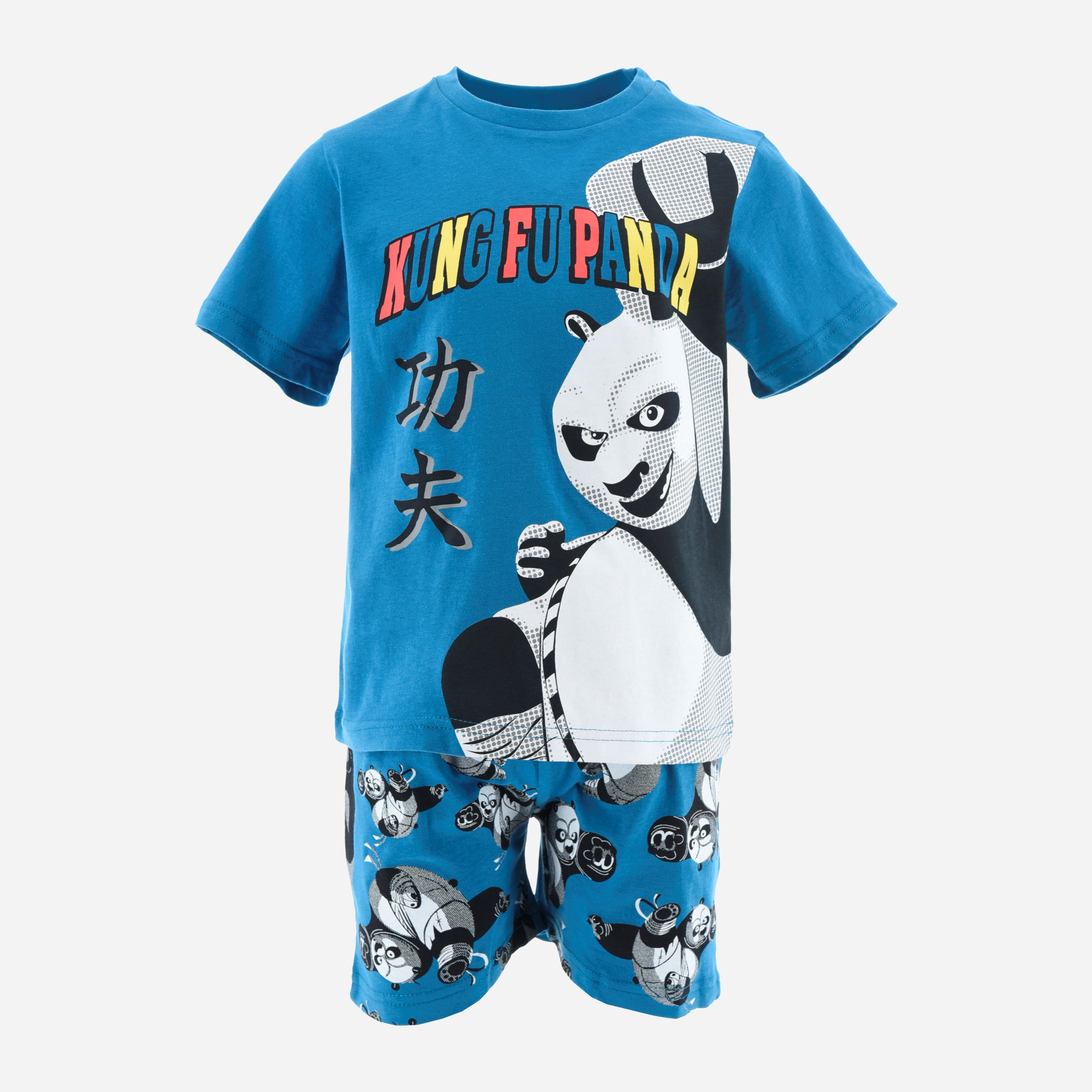 Акція на Дитяча літня піжама для хлопчика Disney Kung fu pa EX2108 98 см Блакитна від Rozetka