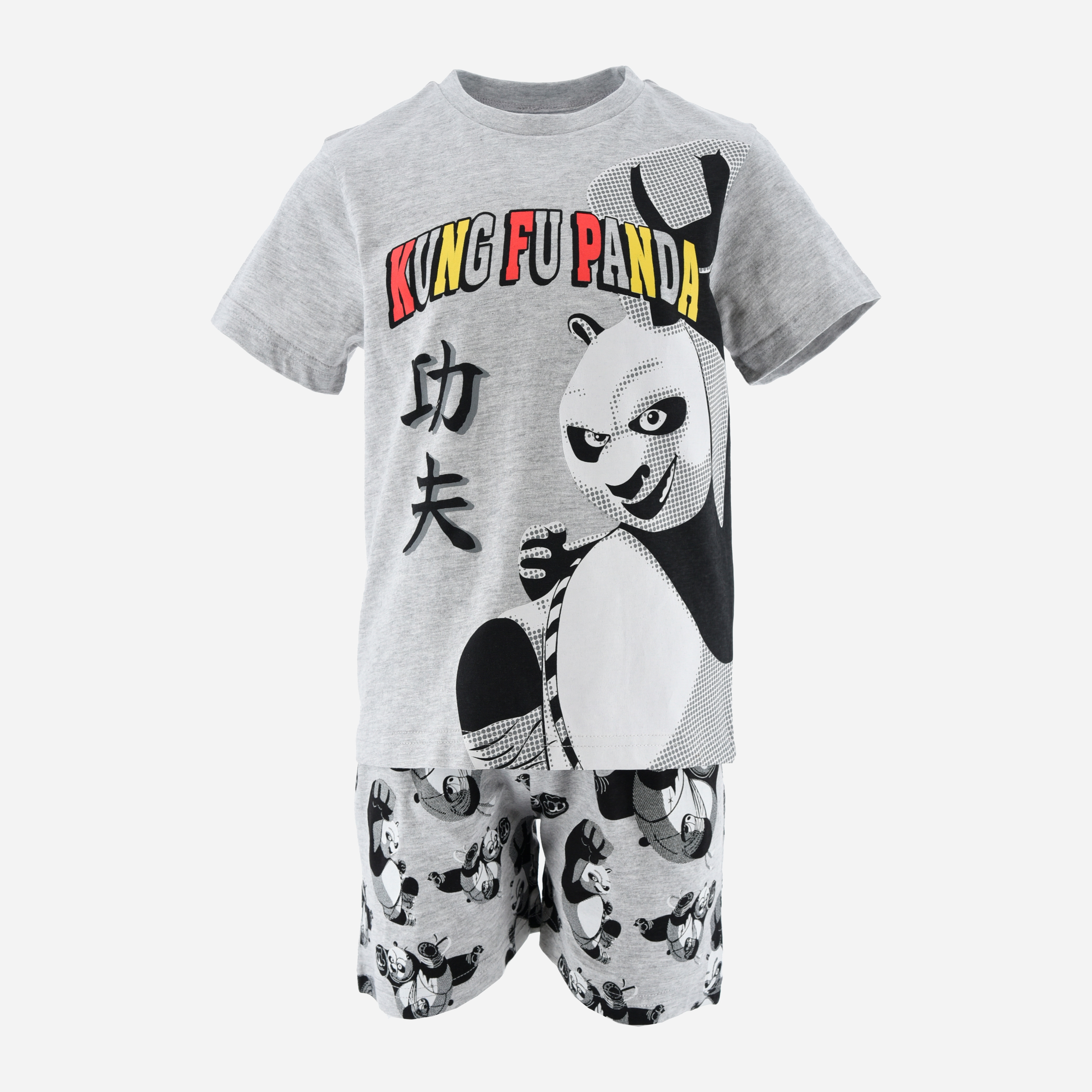 Акція на Дитяча літня піжама для хлопчика Disney Kung fu pa EX2108 92-98 см Світло-сіра від Rozetka