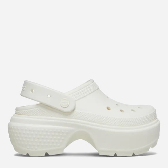 Акція на Жіночі крокси Crocs Stomp Clog 209347-0WV-M8/W10 41-42 26 см Chalk від Rozetka