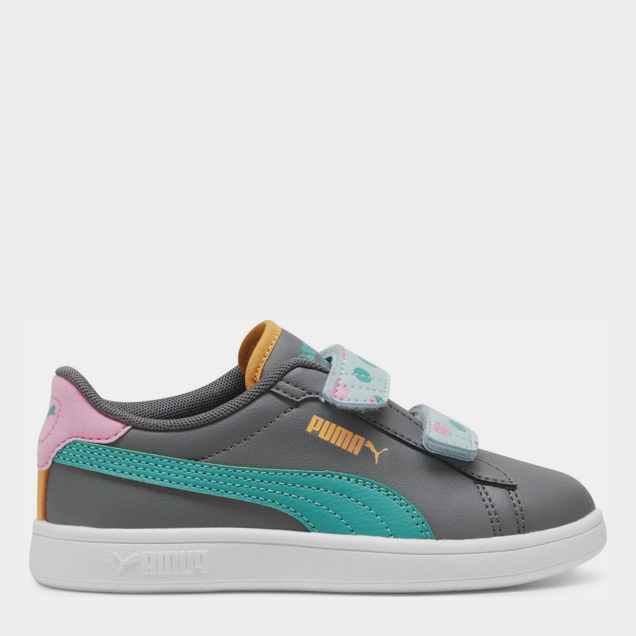 Акція на Дитячі кеди для дівчинки Puma Smash3.0 SummerCamp V 39560402 31.5 (12.5) Cool Dark Gray-Sparkling Green-White від Rozetka