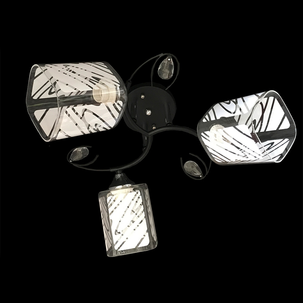 

Люстра на 3 плафона Svitlight c1032/3 BK/CH