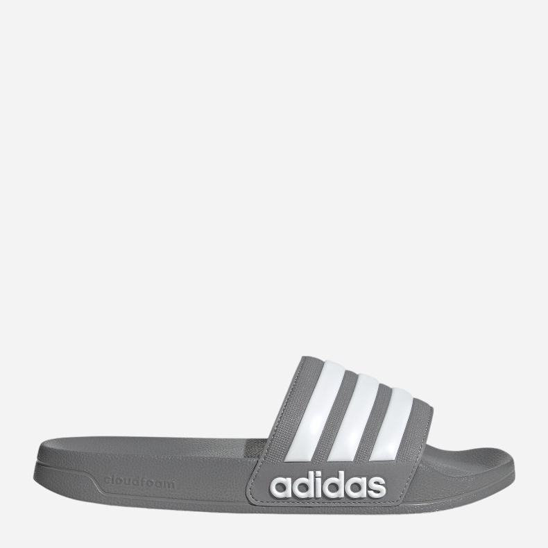 Акція на Чоловічі шльопанці для пляжу Adidas Adilette Shower Slides GY1891 43 Сірі від Rozetka