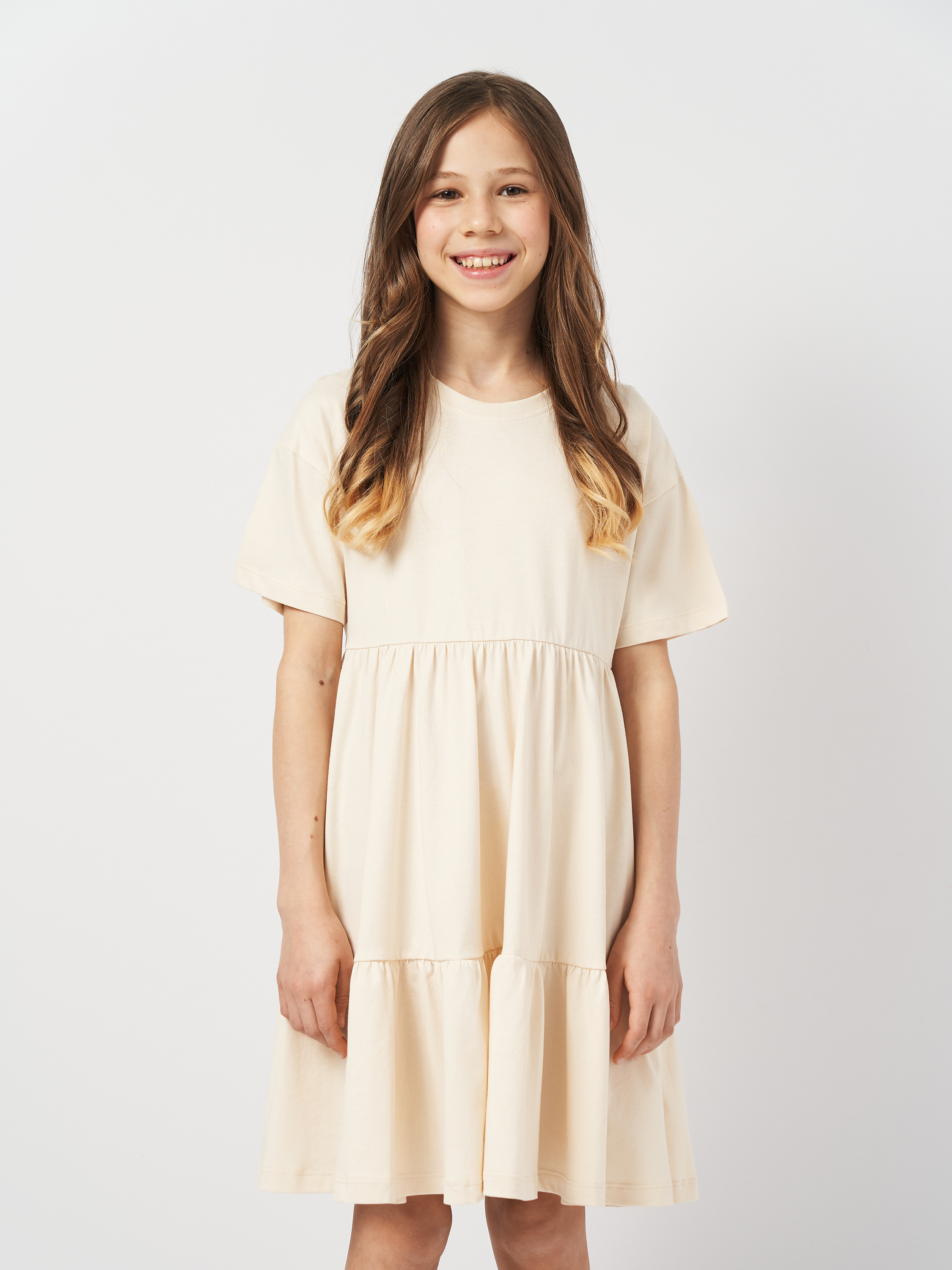 Акція на Дитяче літнє плаття для дівчинки Бембі PL397-200 128 см Молочне (14397521043.200) від Rozetka