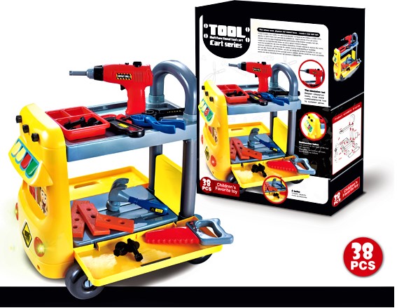 

Тележка набор инструментов на батарейке 38 предметов Huada Toys (W054)