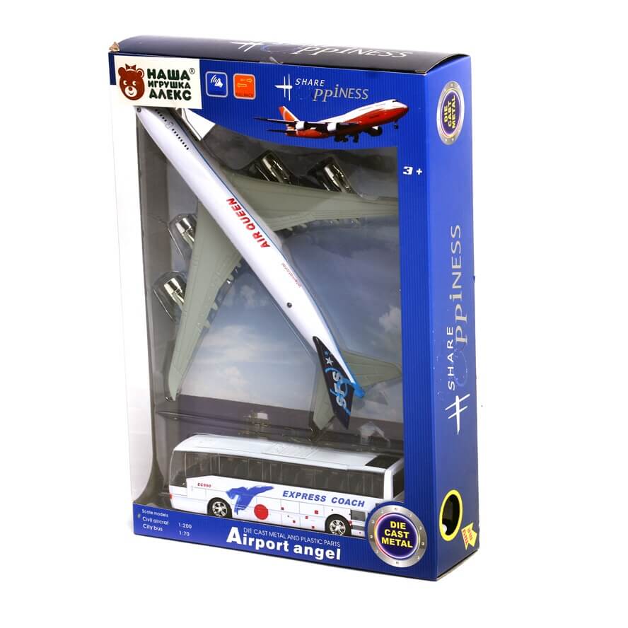 

Самолет металл самолет-747 свет Huada Toys