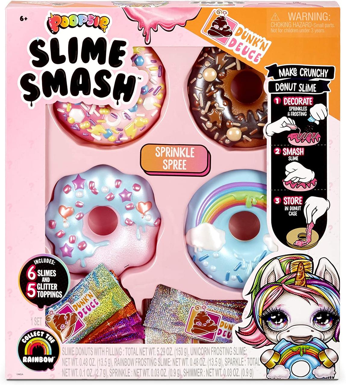 

Пупси Слайм Донат Оригинал Poopsie Slime Smash Sprinkle Spree with Crunchy Donut Slime