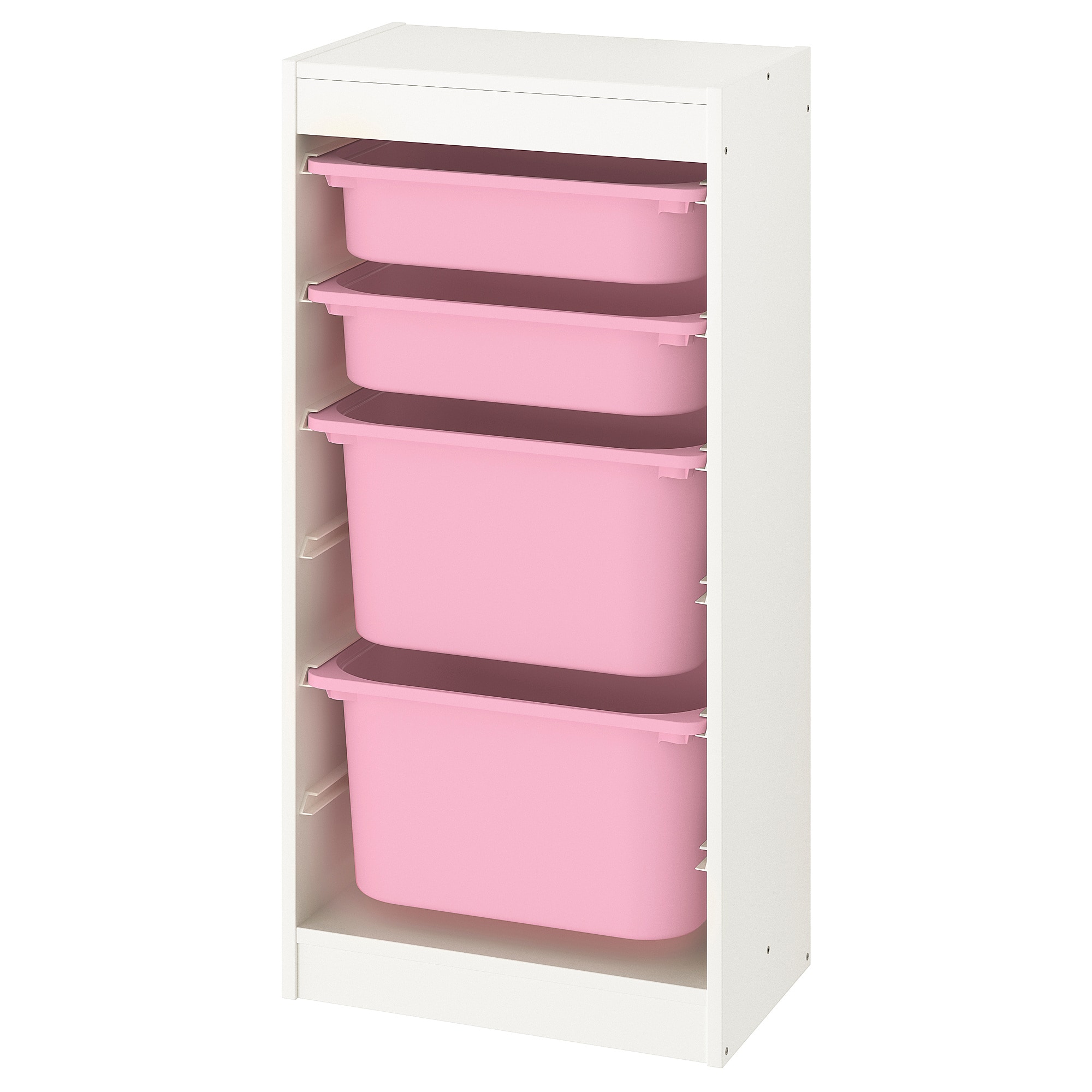 

Комод для игрушек IKEA TROFAST 46x30x94 белый розовый (093.383.75)