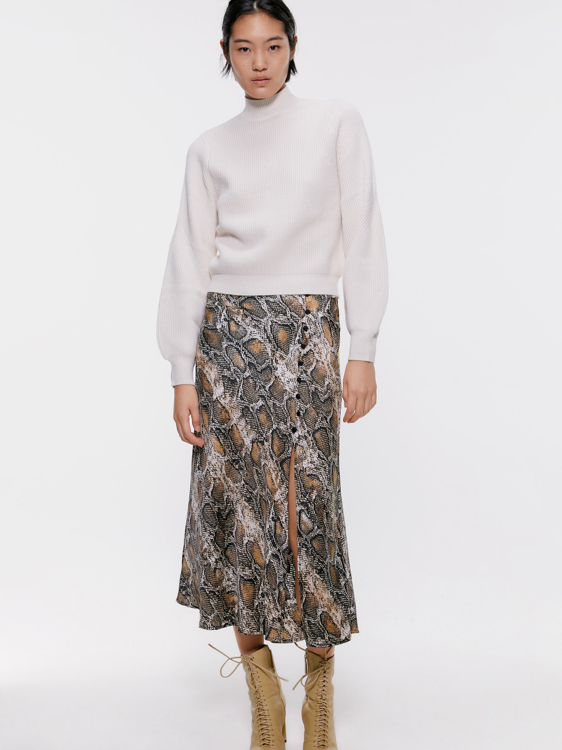 

Юбка Zara 9878/184/038 M Бежевая