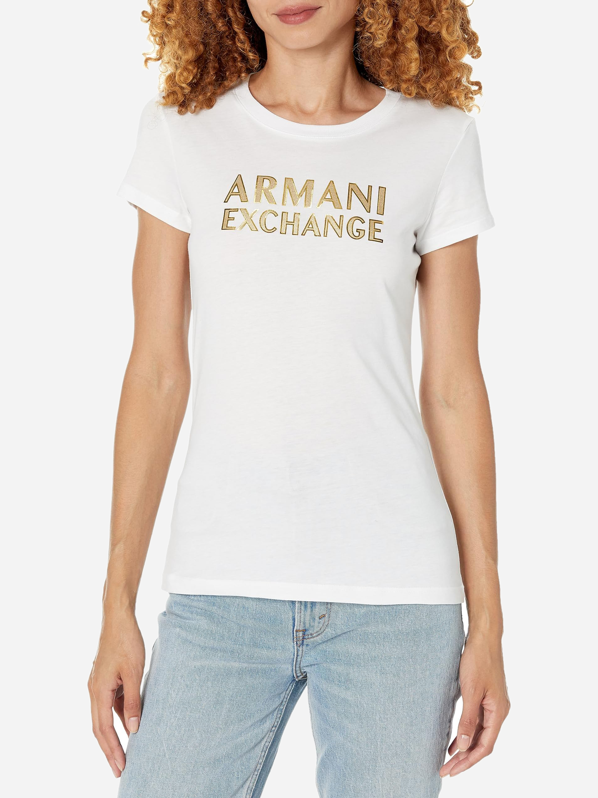 Акція на Футболка бавовняна жіноча Armani Exchange 99852905 XL Біла від Rozetka