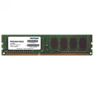 

Модуль памяти PATRIOT 8GB [1x8GB 1600MHz DDR3] (PSD38G16002S) (F00152406)