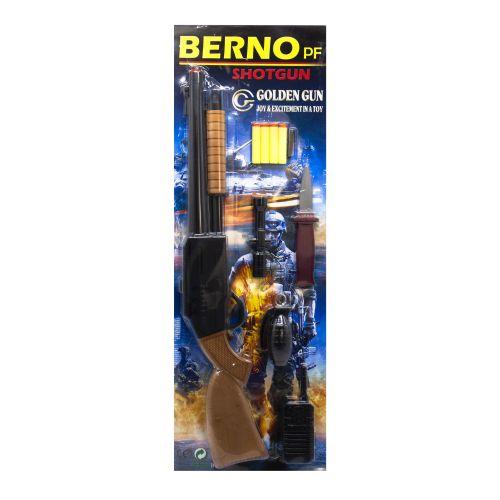 

Дитячий ігровий Дробовик "Berno" з м'якими патронами і аксесуарами 920