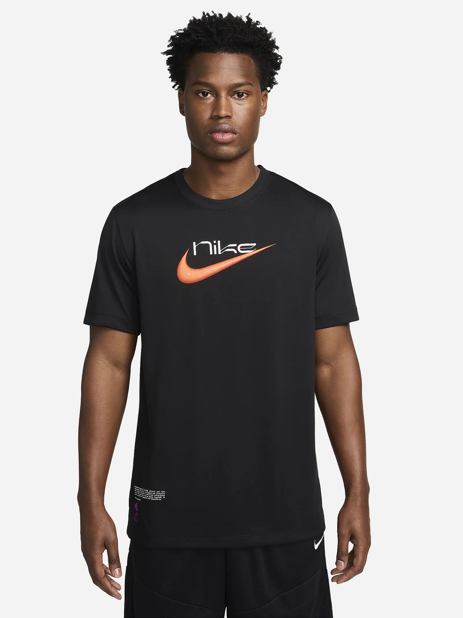 Акція на Футболка бавовняна довга чоловіча Nike M NK DF TEE RLGD VERB SU24 FV8412-010 2XL Чорна від Rozetka