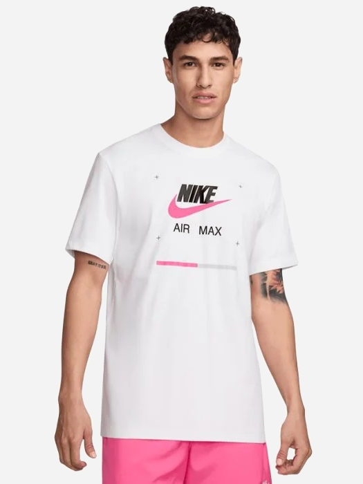 Акція на Футболка бавовняна довга чоловіча Nike M NSW TEE FW CNCT FV3778-100 S Біла від Rozetka