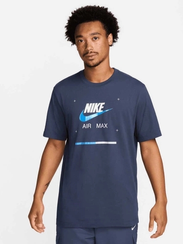 Акція на Футболка бавовняна довга чоловіча Nike M NSW TEE FW CNCT FV3778-410 M Синя від Rozetka