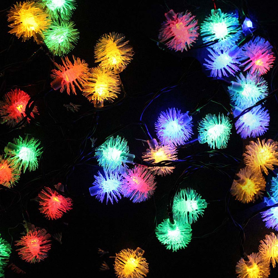 

Новогодняя гирлянда Снежинка 9.5 м. 100 Led. цвет Теплый-Белый