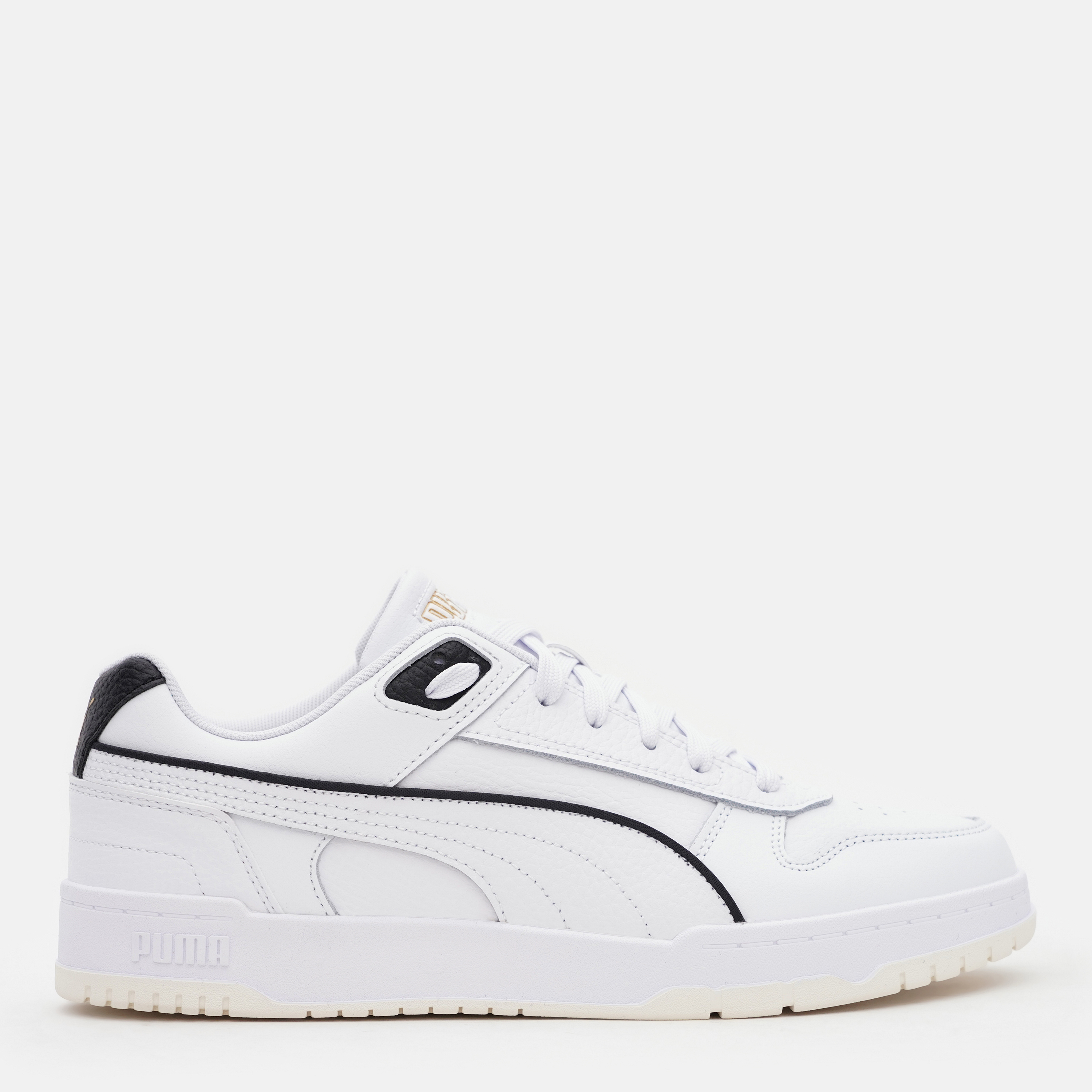 Акція на Чоловічі кеди низькі Puma RBD Game Low 38637301 40.5 (7UK) 26 см Puma White-Puma Black-Puma Team Gold від Rozetka