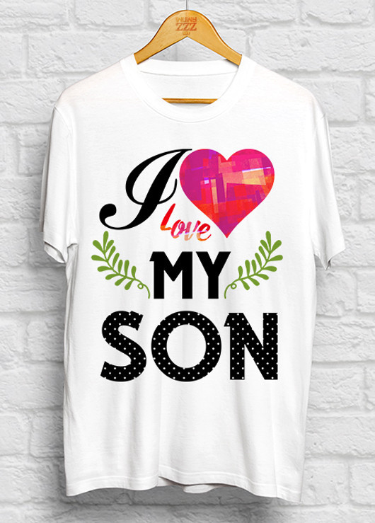 

Женская футболка I Love my SON L