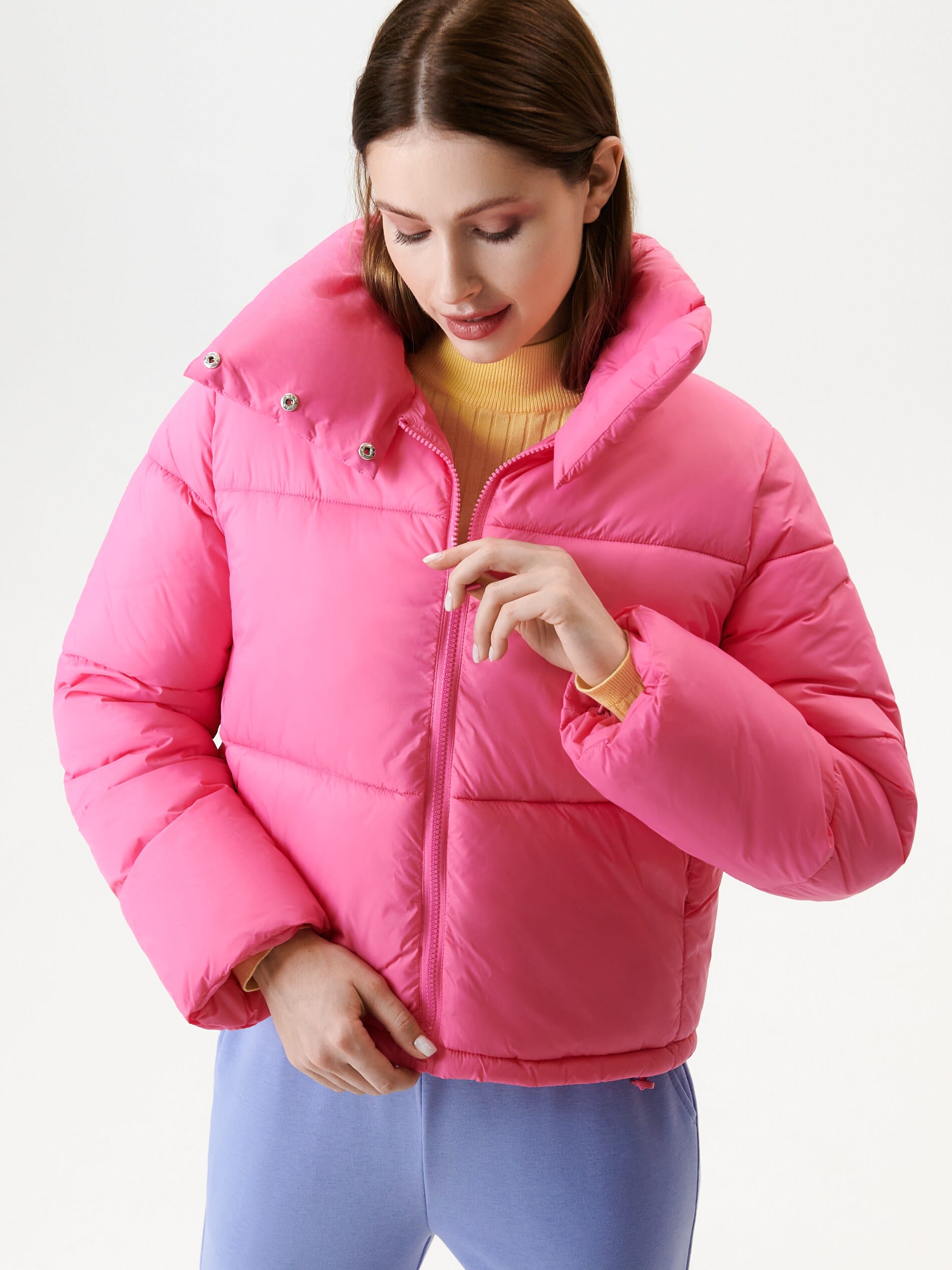 Акція на Куртка жіноча Sinsay 6555J-30X XL Рожева від Rozetka