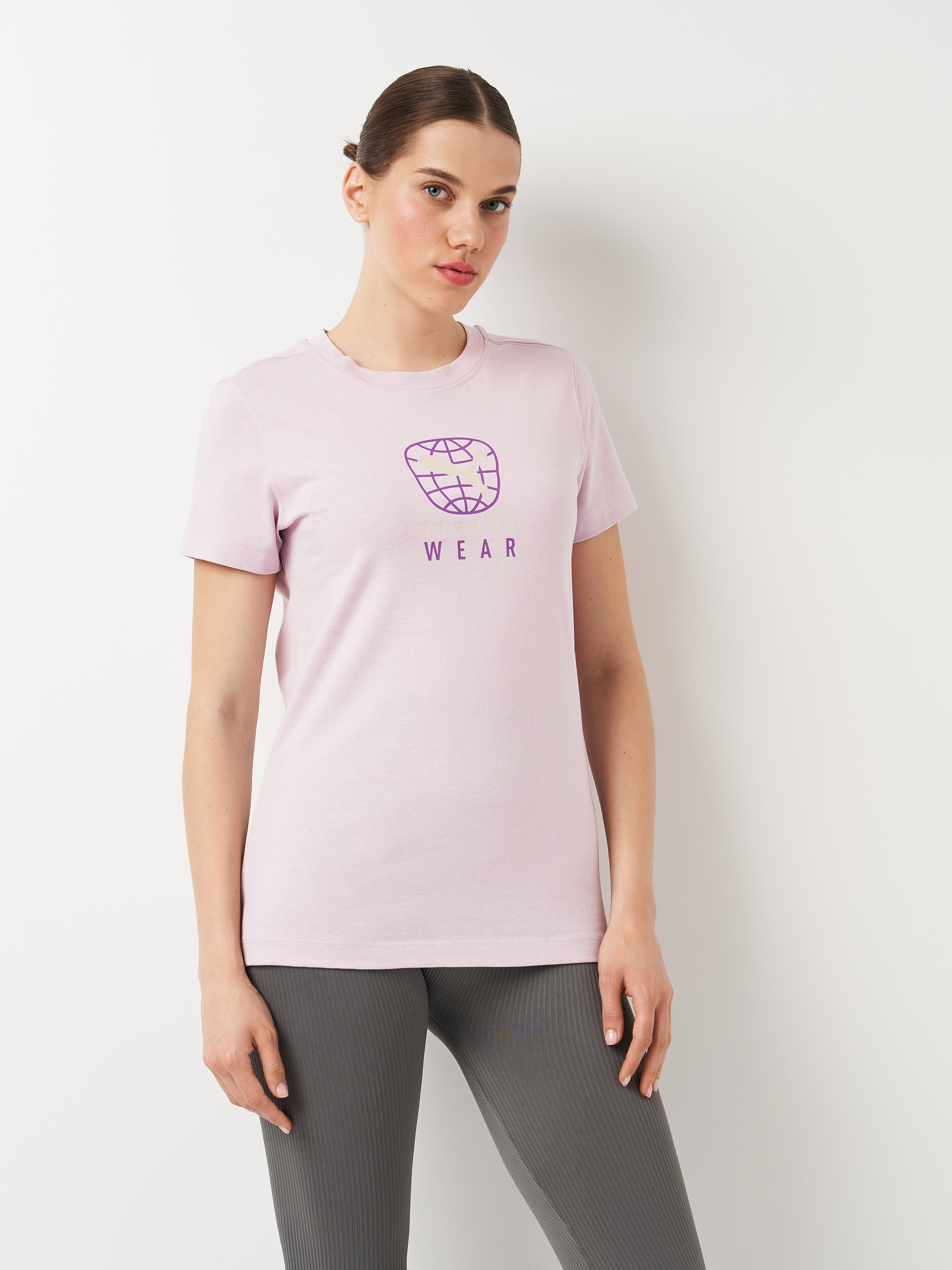 Акція на Футболка бавовняна довга жіноча Puma BETTER SPORTSWEAR Tee 67900660 S Grape Mist від Rozetka