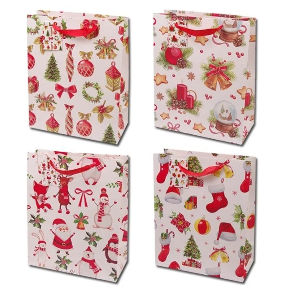 

Подарочный пакет Пакет подарочный Flora новогодний микс 26х12х32 (12 шт.) 40380 (BAM04247)