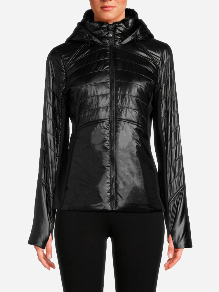 Акція на Куртка демісезонна з капюшоном жіноча Calvin Klein 956295314 S Чорна від Rozetka
