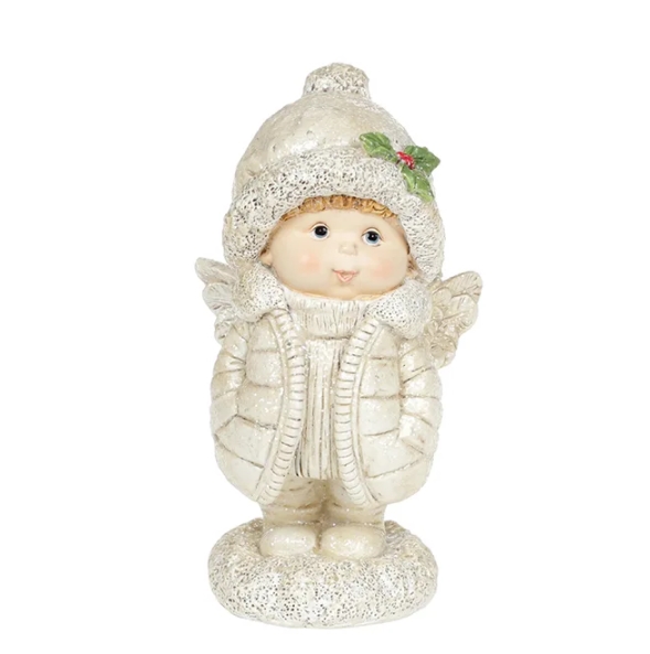 

Фигурка новогодняя Flora Ангелочек в куртке 15 см. 11733 (BAM04126)