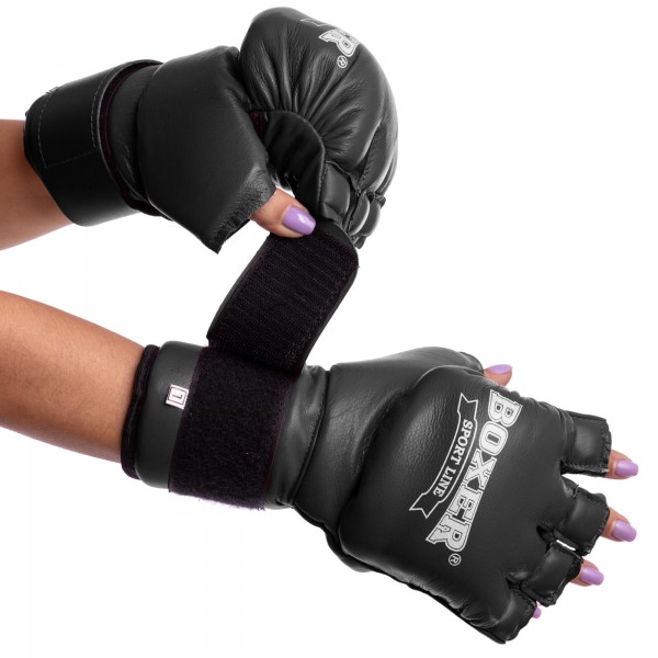 

Перчатки для бокса Перчатки гибридные (Иригуми) BOXER 2019-01 р-р L,черный (DS0002649)