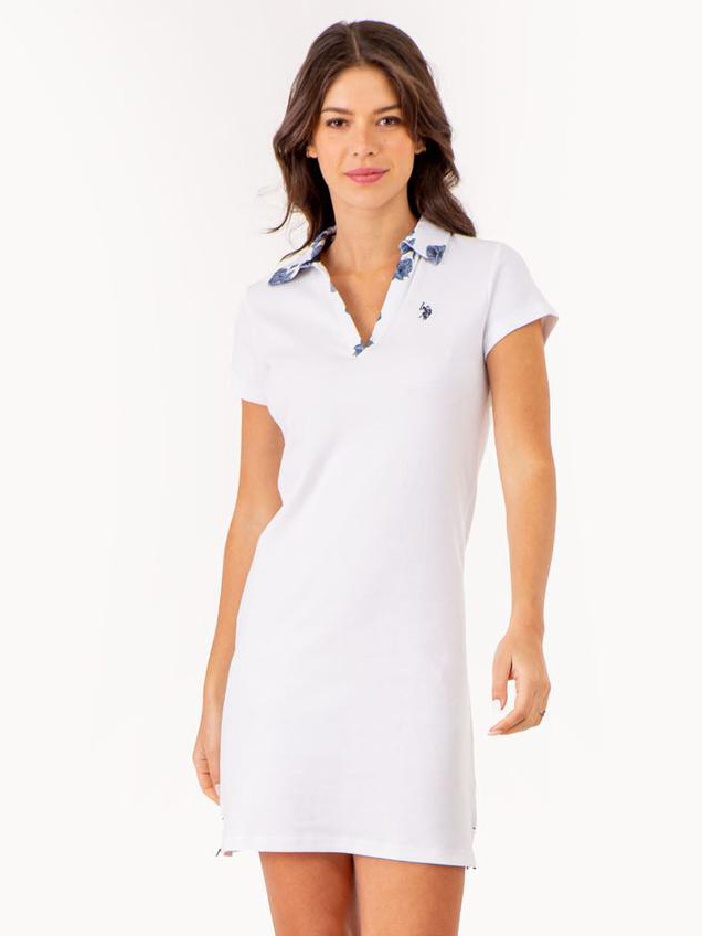 Акція на Сукня-футболка коротка літня жіноча U.S. Polo Assn 213307-9800A XS Біла від Rozetka
