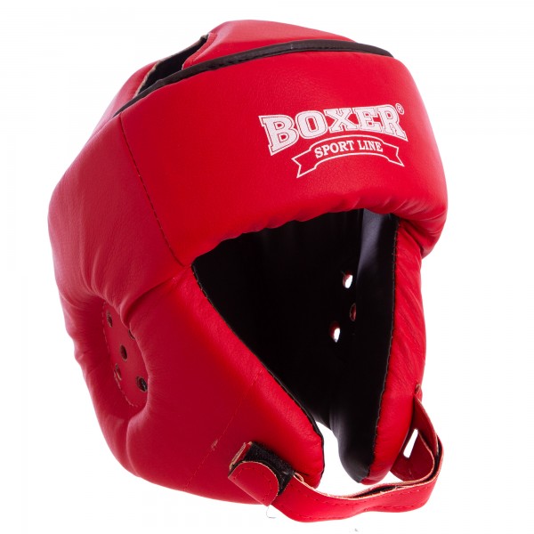 

Защита для бокса/единоборств Шлем боксерский открытый Кожвинил BOXER 2030 р-р M , красный (DS0002623)