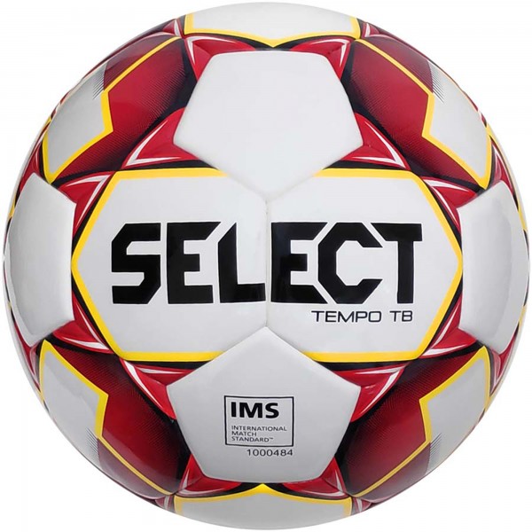 

Мяч футбольный №5 SELECT TEMPO IMS, белый-красный (DS0002700)