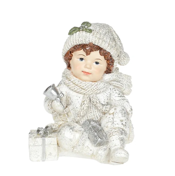 

Фигурка новогодняя Flora Мальчик с подарками 13 см. 11738 (BAM04121)