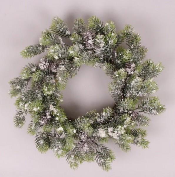 

Венок из хвои заснеженный Flora 45 см 75554 (BAM03439)