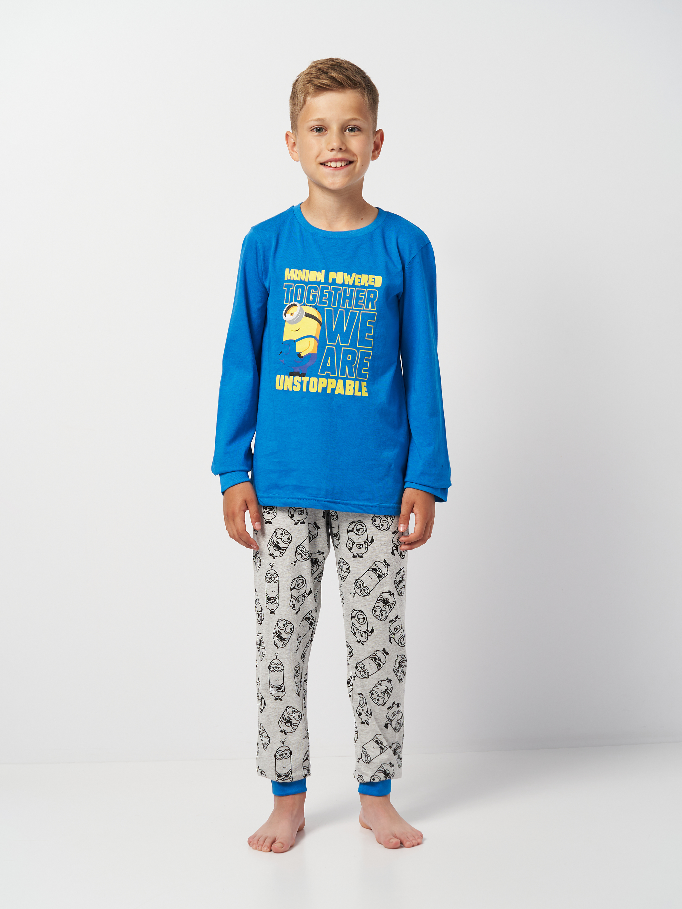 Акція на Дитяча піжама для хлопчика Disney Minions 2900000393 104 см Блакитна від Rozetka