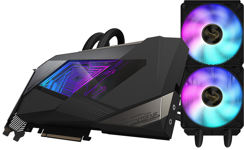 

Gigabyte PCI-Ex GeForce RTX 3090 Aorus Xtreme Waterforce 24GB GDDR6X (384bit) (1785/19500) (3 х HDMI, 3 x DisplayPort) (GV-N3090AORUSX W-24GD)