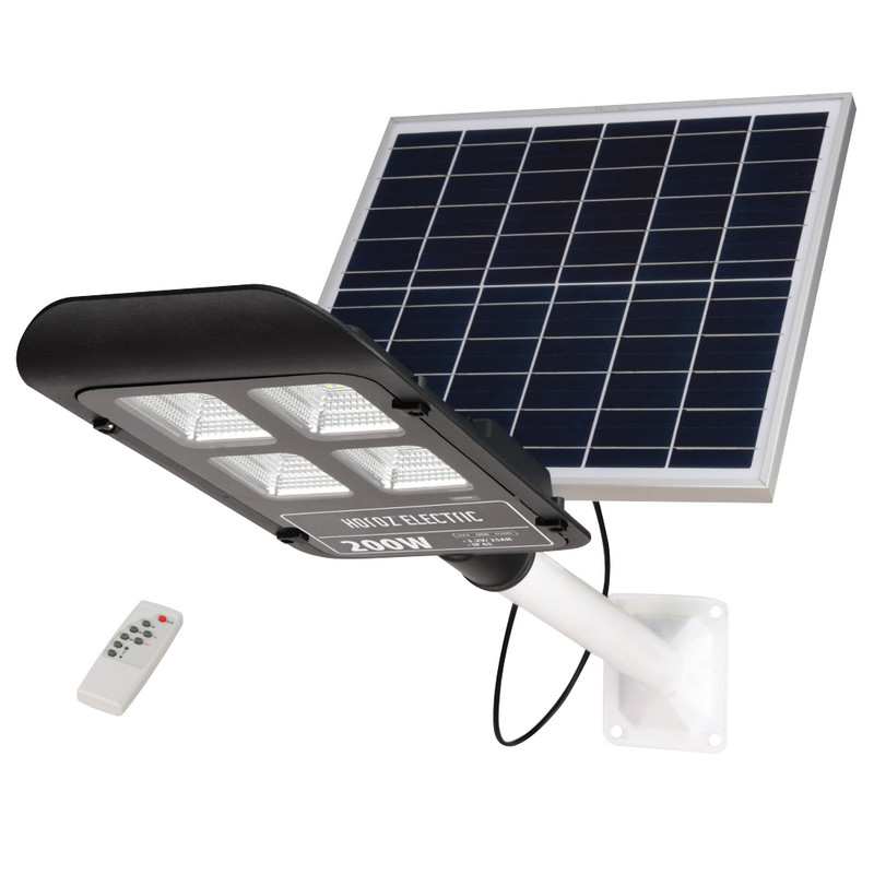 

Светильник фонарь консольный на солнечной панели светодиодный SMD LED Horoz Electric LAGUNA-200 200W 6400K IP65 074-006-0200