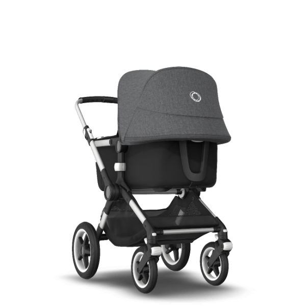 

Коляска Bugaboo Fox 2, Alu, Black, Grey melange цвет