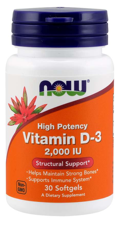 

Витамины NOW Vitamin D-3 2000 IU Softgels 30 капсул (4384301166)