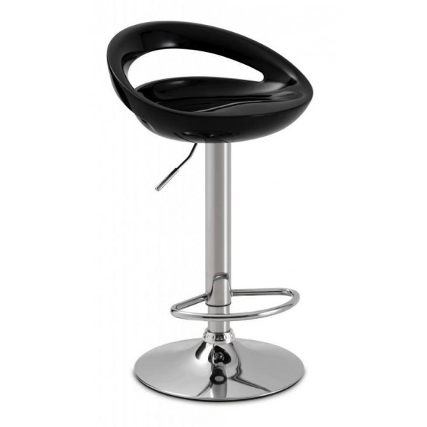 

Стул барный высокий хром/пластик Торре Group SDM Черный