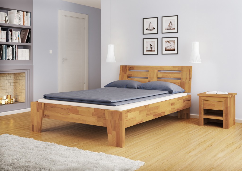 

Кровать двуспальная B112 180х200 с ящиками дерево бук Mobler (без матраса)