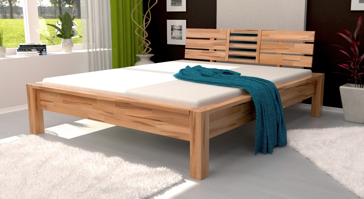 

Кровать двуспальная B103 180х200 дерево бук Mobler (без матраса)